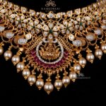 Goddess Laxmi Devi Necklace in Peacock finish