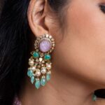 Morganites Necklace with Earrings | Kameswari Jewellers