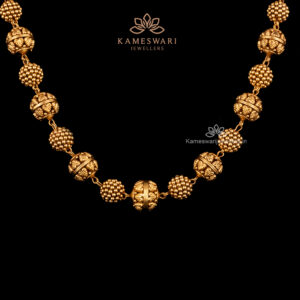 Classic Gold Bead Chain | Kameswari Jewellers
