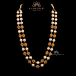 Elegant Pearl & Gold Harmony Necklace | Kameswari jewellers