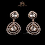 Dazzling Drop Polki Earrings | Kameswari Jewellers