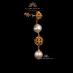 Gold & Pearl Drop Earrings | Kameswari Jewellers