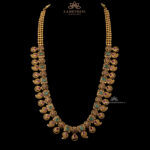 Contemporary Pachi Haram with Square Emeralds and Filigree Work