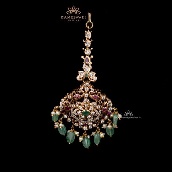 Traditional Pachi Mangtika with detachable pendant | Kameswari Jewellers